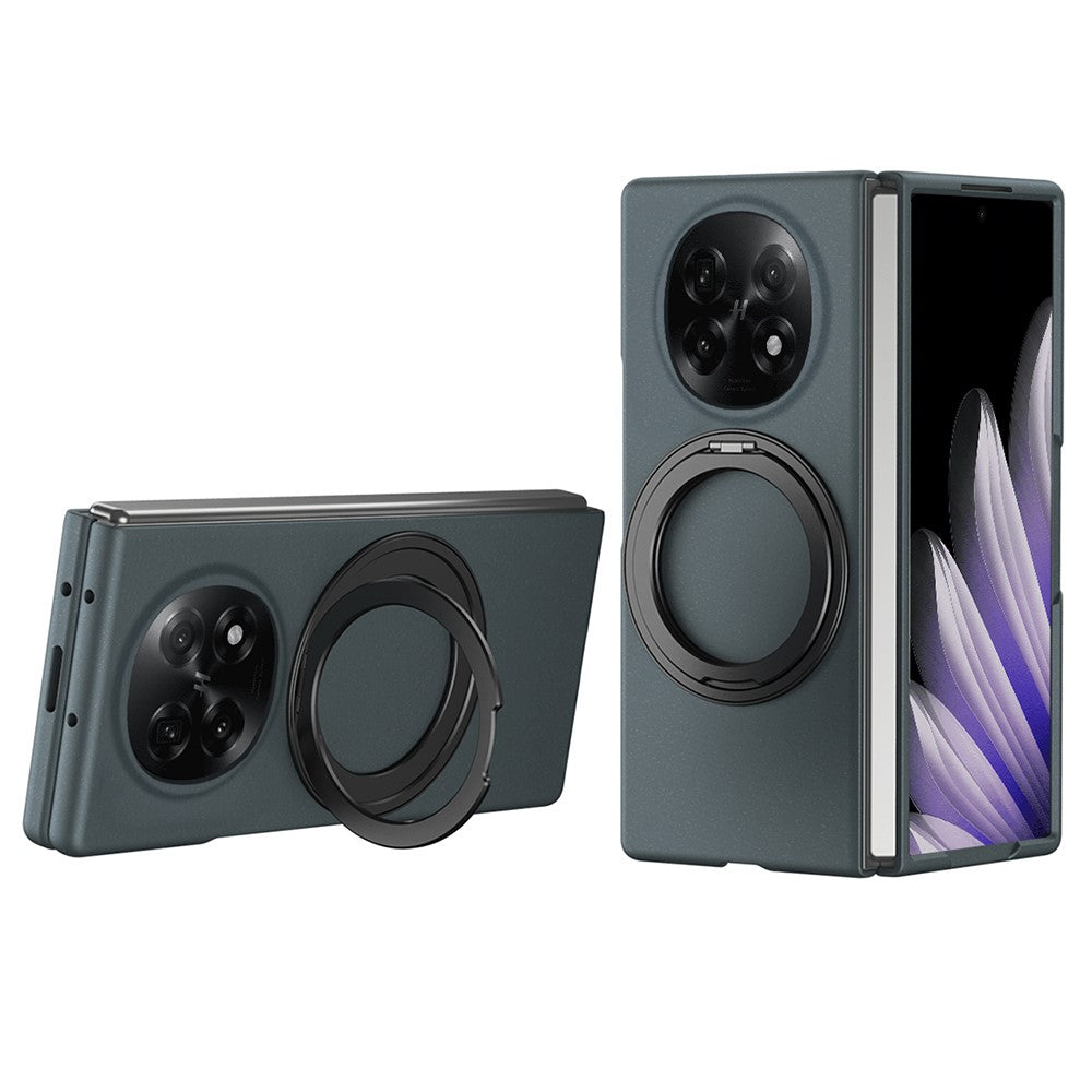 Oppo Find N5 5G Magnetiskt Skal Ringstöd Hårt PC-Skal med Härdat Glas Skärmfilm