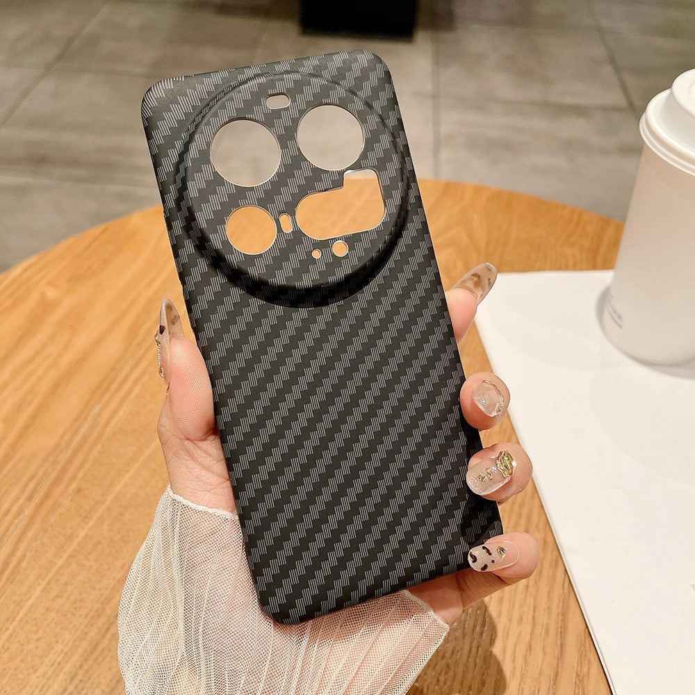 For Xiaomi 15 Ultra Case Hard PC Phone Cover Carbon Fiber Texture Drop Proof