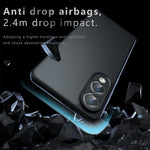Samsung Galaxy S25 Edge-skal med Skin-Touch-funktion, TPU + PC matt bakstycke, transparent svart