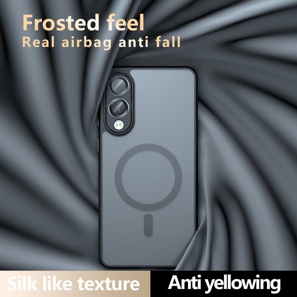 For Samsung Galaxy S25 Edge Magnetic Case TPU + PC Matte Skin Touch Phone Cover