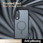 Magnetiskt skal för Samsung Galaxy S25 Edge, TPU + PC matt hud, pekskärm