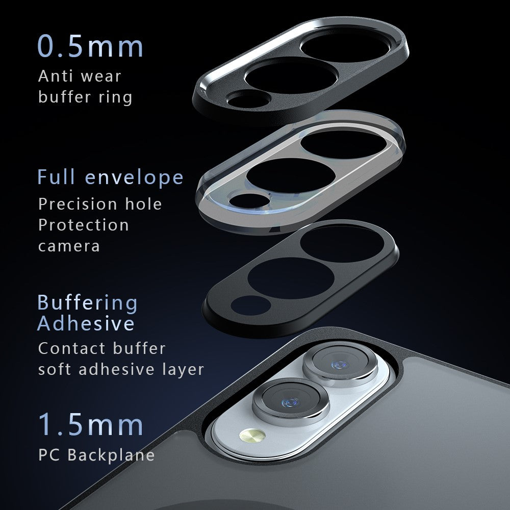 Magnetiskt skal för Samsung Galaxy S25 Edge, TPU + PC matt hud, pekskärm