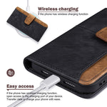 For Oppo Reno13 F 5G (Reno 13 FS 5G) / 4G Case RFID Blocking Color Splicing PU Leather Wallet Phone Cover