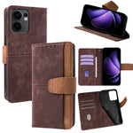 For Oppo Reno13 F 5G (Reno 13 FS 5G) / 4G Case RFID Blocking Color Splicing PU Leather Wallet Phone Cover