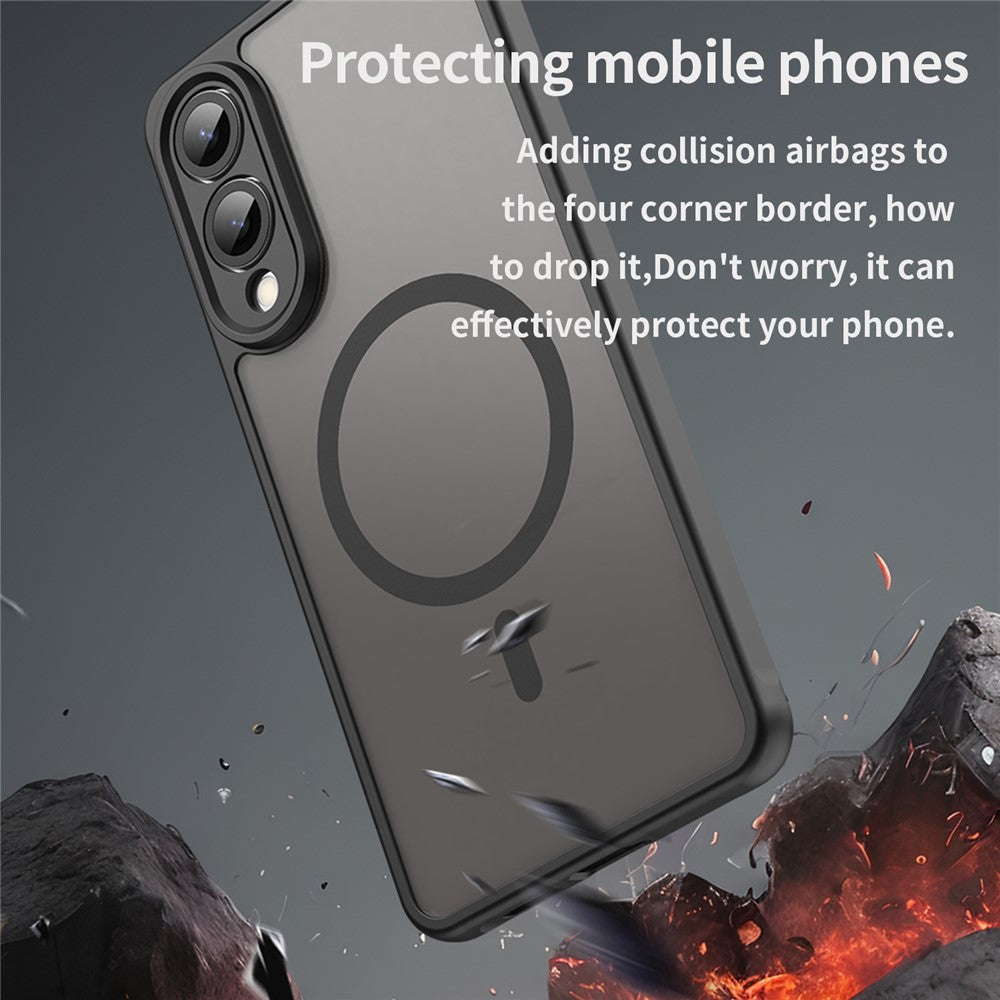 For Samsung Galaxy S25 Edge Magnetic Case Anti Drop PC + TPU Phone Cover