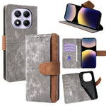 For Xiaomi Redmi Note 14 Pro 4G Case RFID Blocking Color Splicing PU Leather Wallet Phone Cover