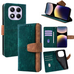 For Xiaomi Redmi Note 14 Pro 4G Case RFID Blocking Color Splicing PU Leather Wallet Phone Cover