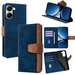 For Xiaomi Poco X7 Pro 5G  /  Redmi Turbo 4 5G Case RFID Blocking Color Splicing PU Leather Wallet Phone Cover
