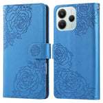 Wallet Case for Xiaomi Redmi Note 14 5G / Poco M7 Pro 5G Rose Flower PU Leather Phone Cover with 3 Card Slots