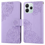 Wallet Case for Xiaomi Redmi Note 14 5G / Poco M7 Pro 5G Rose Flower PU Leather Phone Cover with 3 Card Slots