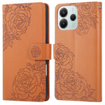 Wallet Case for Xiaomi Redmi Note 14 5G / Poco M7 Pro 5G Rose Flower PU Leather Phone Cover with 3 Card Slots