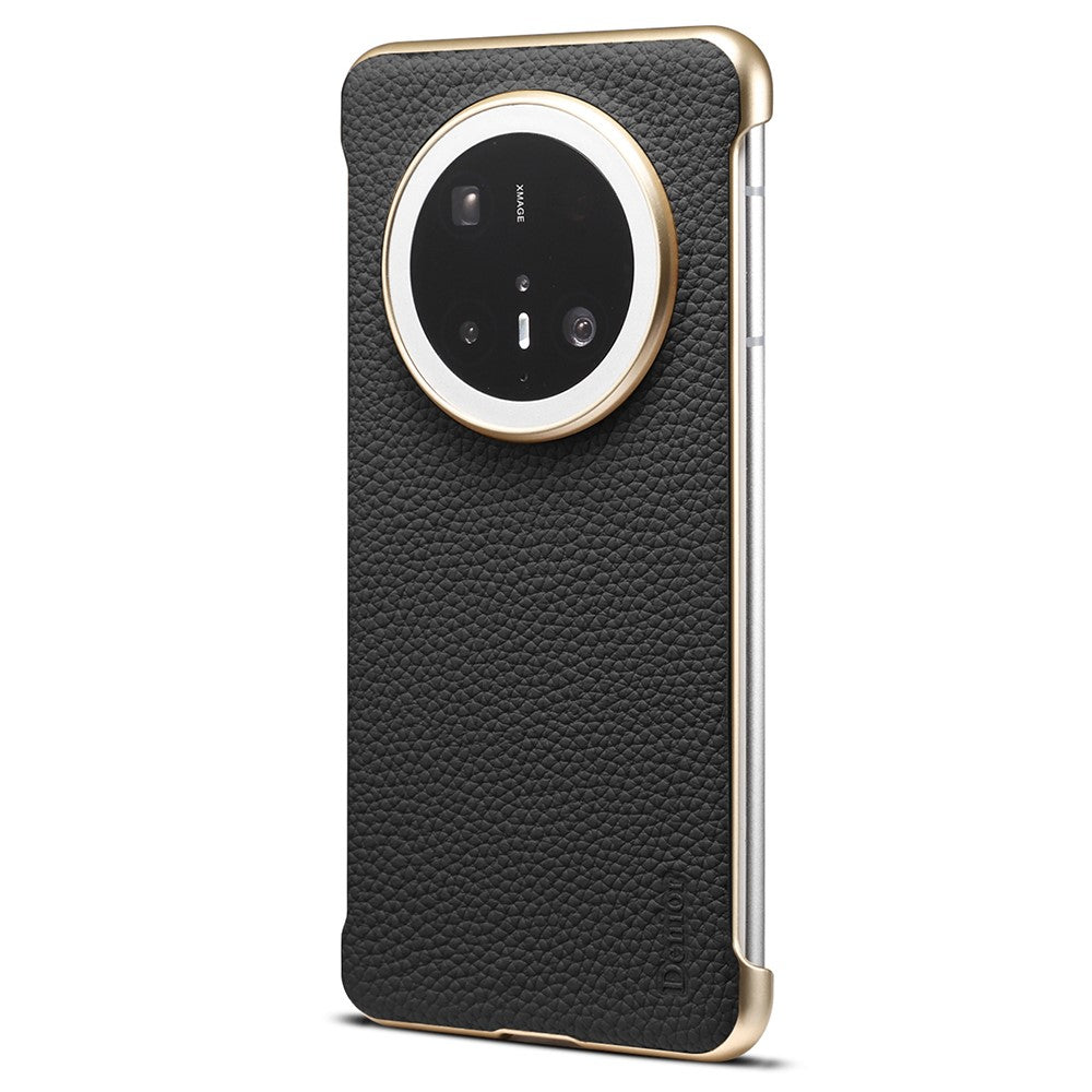 For Huawei Mate 70 Magnetic Case Litchi Texture Genuine Cow Leather + PC Boardless Phone Cover