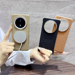 For Huawei Mate 70 Magnetic Case Litchi Texture Genuine Cow Leather + PC Boardless Phone Cover