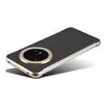 For Huawei Mate 70 Magnetic Case Litchi Texture Genuine Cow Leather + PC Boardless Phone Cover
