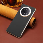 For Huawei Mate 70 Magnetic Case Litchi Texture Genuine Cow Leather + PC Boardless Phone Cover