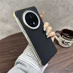 For Huawei Mate 70 Magnetic Case Litchi Texture Genuine Cow Leather + PC Boardless Phone Cover