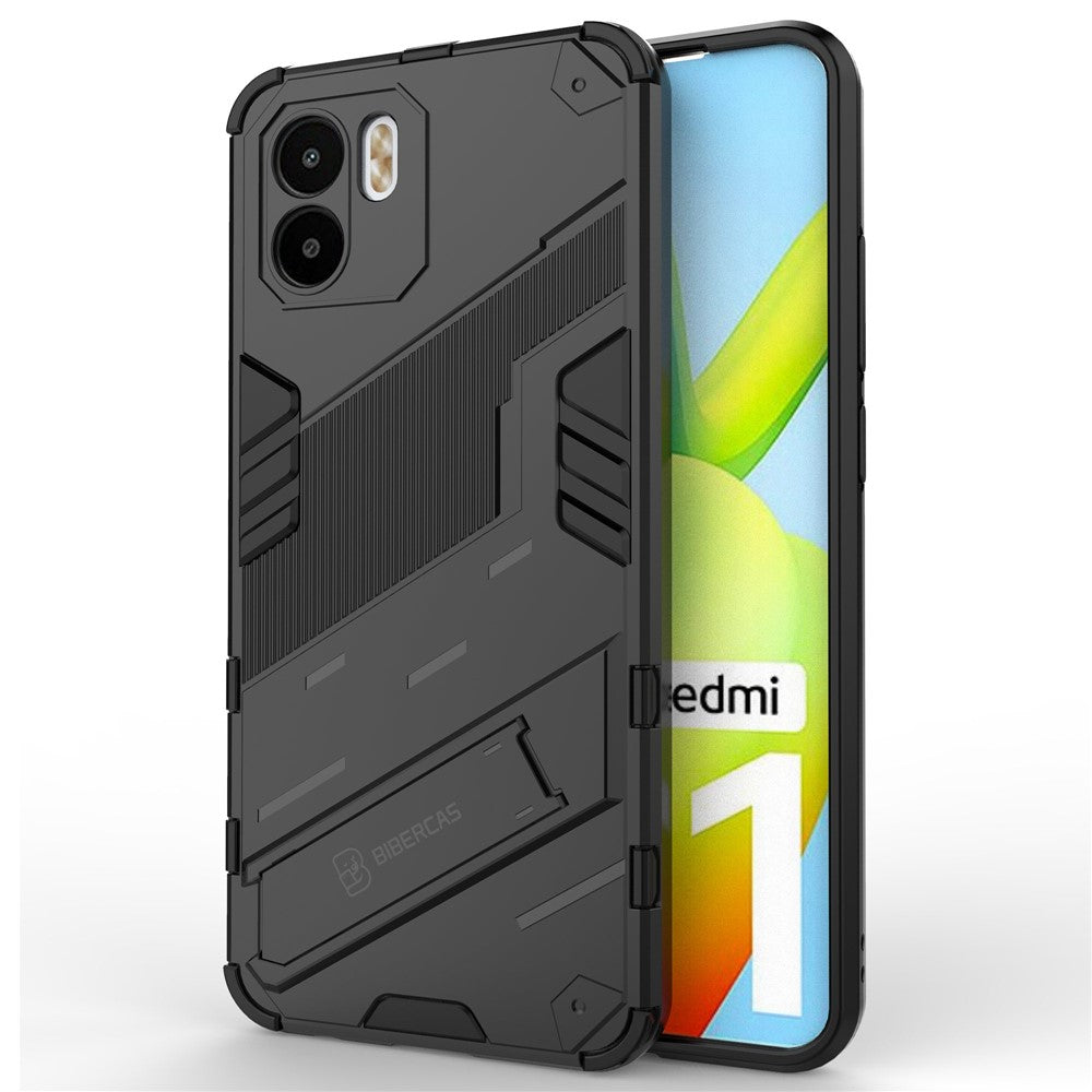 For Xiaomi Redmi A1 4G / A2 4G PC + TPU Hybrid Case Kickstand Drop-proof Phone Back Cover