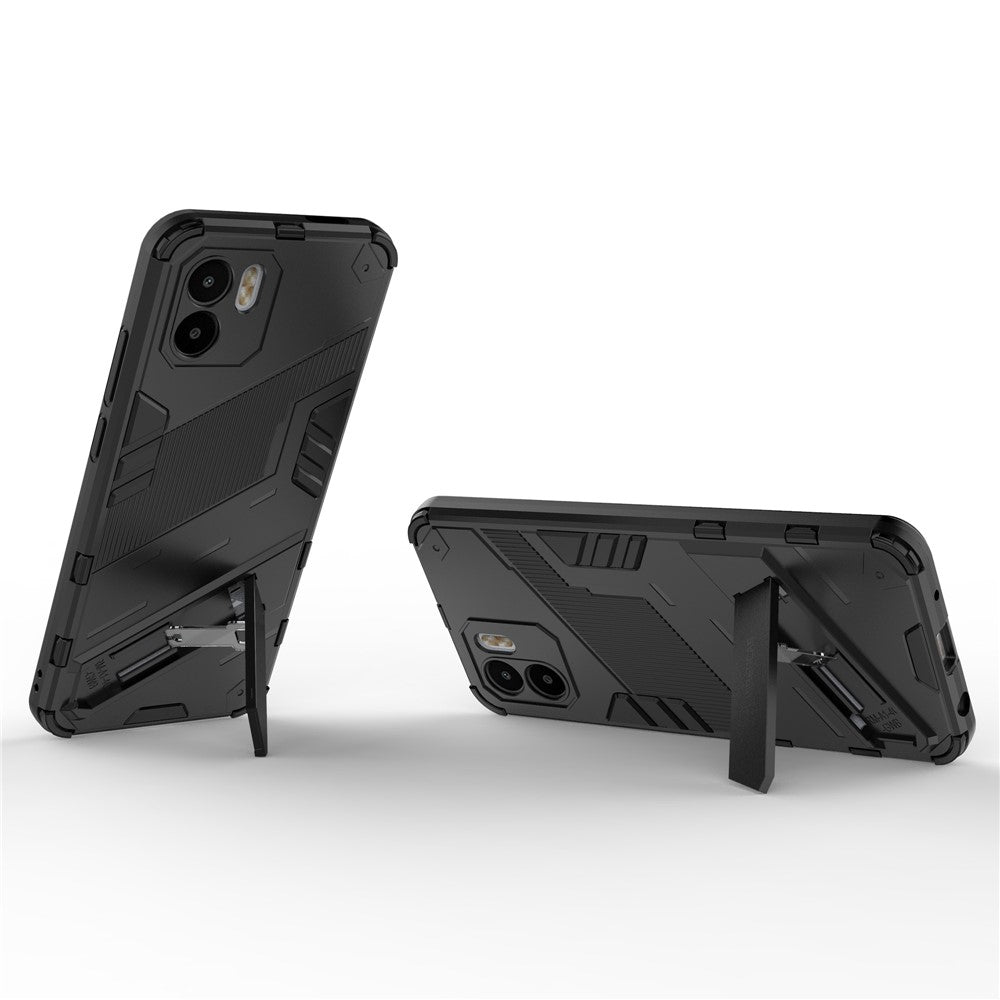 For Xiaomi Redmi A1 4G / A2 4G PC + TPU Hybrid Case Kickstand Drop-proof Phone Back Cover
