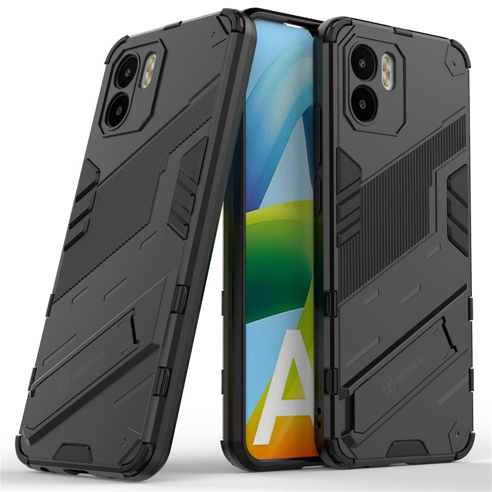 For Xiaomi Redmi A1 4G / A2 4G PC + TPU Hybrid Case Kickstand Drop-proof Phone Back Cover