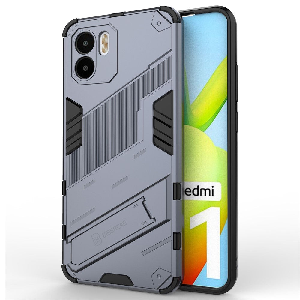 For Xiaomi Redmi A1 4G / A2 4G PC + TPU Hybrid Case Kickstand Drop-proof Phone Back Cover