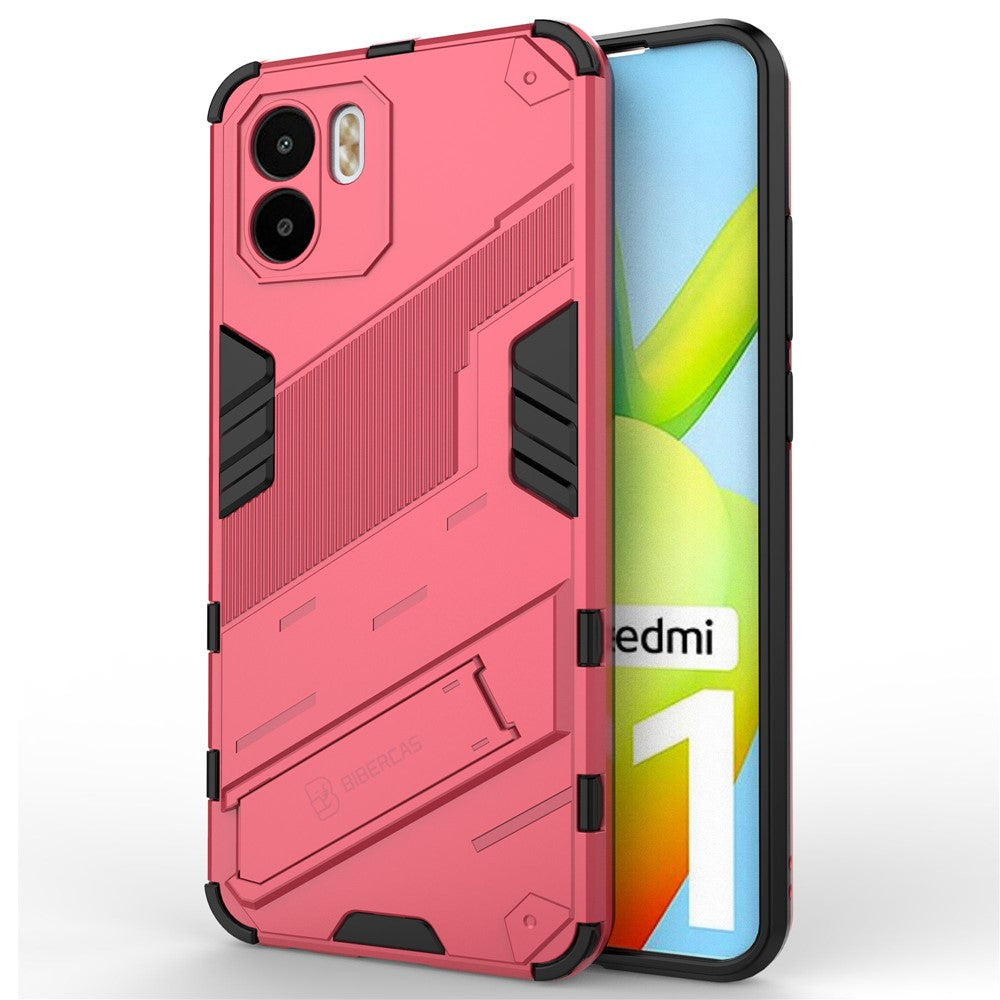 For Xiaomi Redmi A1 4G / A2 4G PC + TPU Hybrid Case Kickstand Drop-proof Phone Back Cover