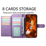 For Honor Magic7 Lite 5G / X9c 5G / X60 Pro 5G Wallet Phone Case with 8 Card Slot Stand PU Leather Folio Flip Cover