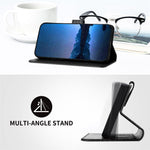 For Xiaomi Poco X6 5G / Xiaomi Redmi Note 13 Pro 5G Wallet Case with Strap Carbon Fiber Texture Leather Mobile Cover
