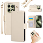 For Xiaomi 14T Leather Case RFID Blocking Shockproof Wallet Phone Cover with Straps