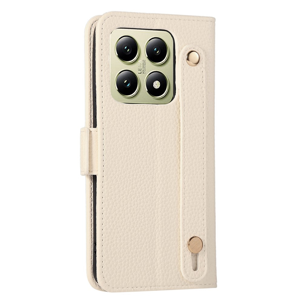 For Xiaomi 14T Leather Case RFID Blocking Shockproof Wallet Phone Cover with Straps