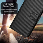For Xiaomi Redmi Note 14 Pro 4G Wallet Case with Strap Carbon Fiber Texture Leather Mobile Cover