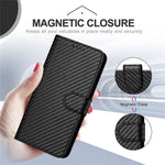 For Xiaomi Redmi Note 14 Pro 4G Wallet Case with Strap Carbon Fiber Texture Leather Mobile Cover