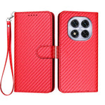 For Xiaomi Redmi Note 14 Pro 4G Wallet Case with Strap Carbon Fiber Texture Leather Mobile Cover