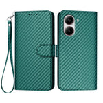 For Xiaomi Redmi Turbo 4 5G / Xiaomi Poco X7 Pro 5G Wallet Case with Strap Carbon Fiber Texture Leather Mobile Cover