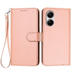 For Xiaomi Redmi Turbo 4 5G / Xiaomi Poco X7 Pro 5G Wallet Case with Strap Carbon Fiber Texture Leather Mobile Cover