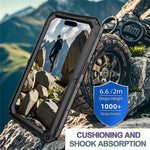 IP68 Waterproof Phone Case for iPhone 16 Metal + Silicone Cover with Screen Protector
