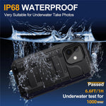 IP68 Waterproof Phone Case for iPhone 16 Metal + Silicone Cover with Screen Protector