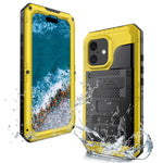 IP68 Waterproof Phone Case for iPhone 16 Metal + Silicone Cover with Screen Protector