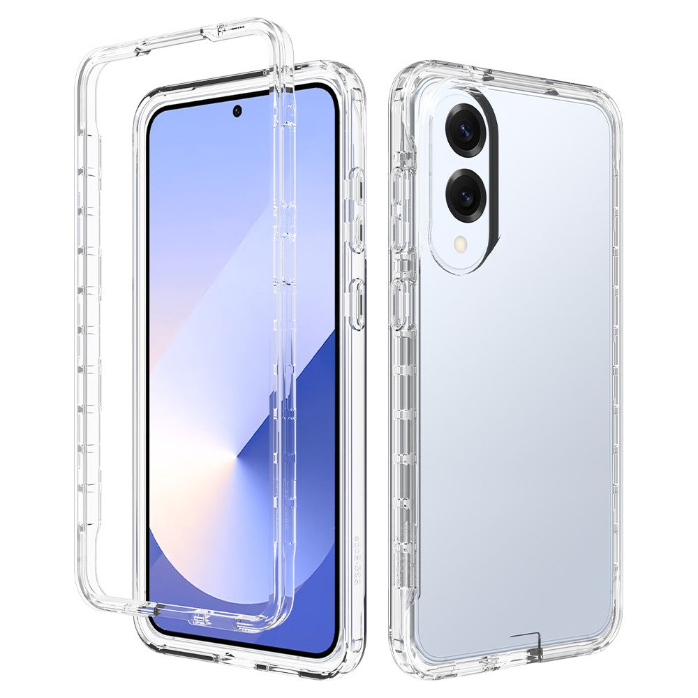 Til Samsung Galaxy S25 Edge Cover TPU PC 2 i 1 Dropproof Gennemsigtig Telefoncover