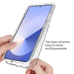 Til Samsung Galaxy S25 Edge Cover TPU PC 2 i 1 Dropproof Gennemsigtig Telefoncover