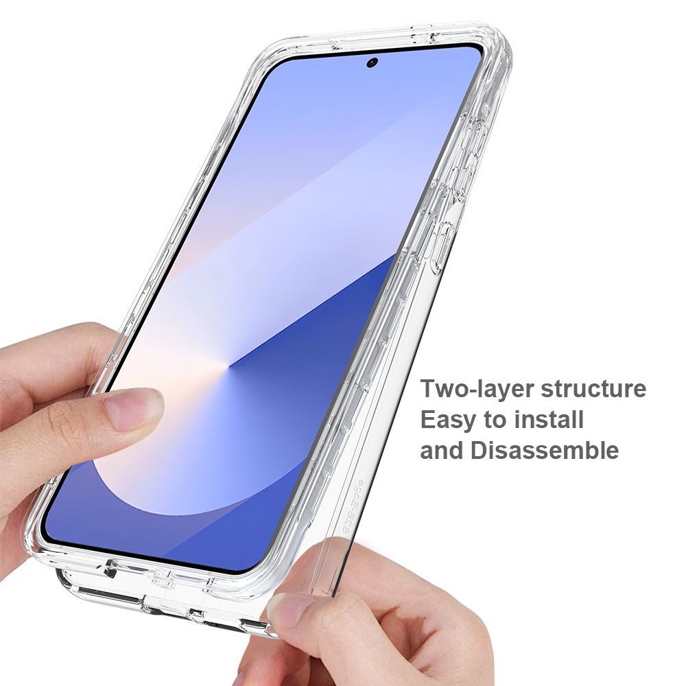 Til Samsung Galaxy S25 Edge Cover TPU PC 2 i 1 Dropproof Gennemsigtig Telefoncover