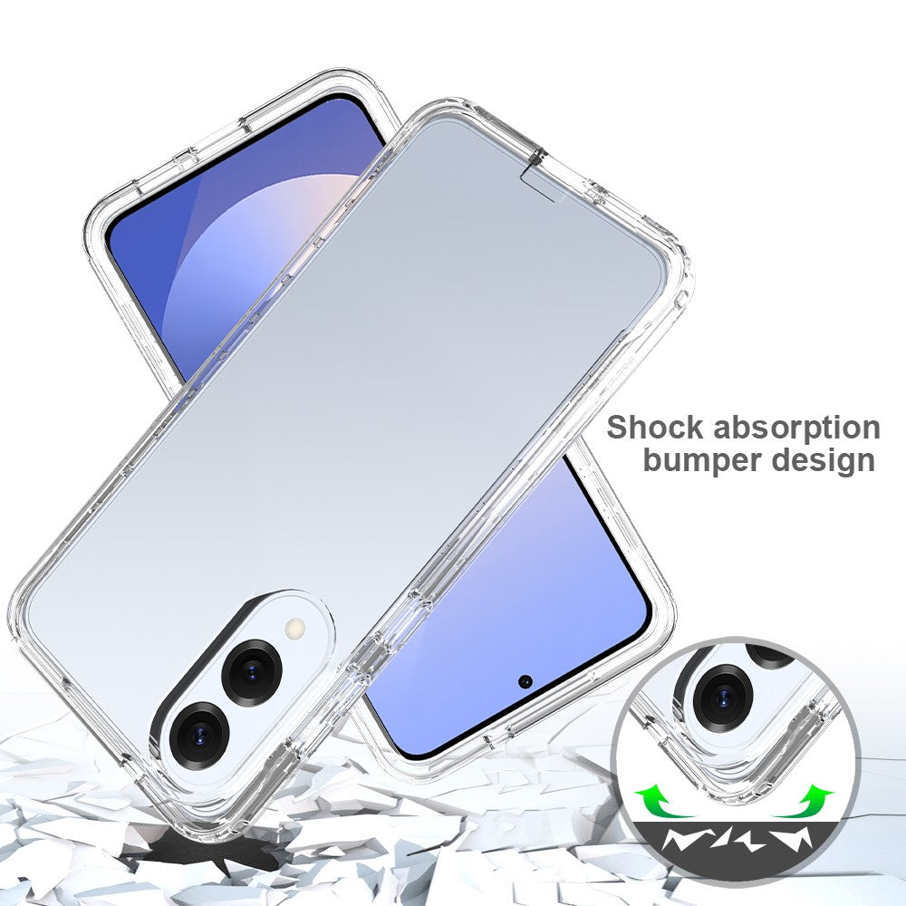Til Samsung Galaxy S25 Edge Cover TPU PC 2 i 1 Dropproof Gennemsigtig Telefoncover