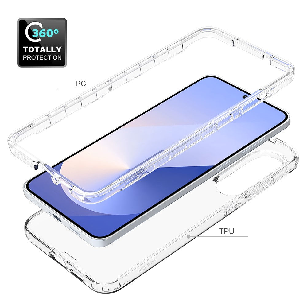 Til Samsung Galaxy S25 Edge Cover TPU PC 2 i 1 Dropproof Gennemsigtig Telefoncover