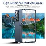 For Samsung Galaxy Z Fold5 5G Case Foldable Kickstand Skin-Touch PC Phone Cover Built In Screen Protector