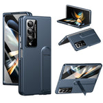 For Samsung Galaxy Z Fold3 5G Case Foldable Kickstand Skin-Touch PC Phone Cover Built In Screen Protector