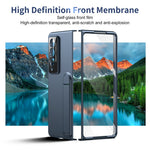 For Samsung Galaxy Z Fold3 5G Case Foldable Kickstand Skin-Touch PC Phone Cover Built In Screen Protector