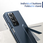 For Samsung Galaxy Z Fold3 5G Case Foldable Kickstand Skin-Touch PC Phone Cover Built In Screen Protector