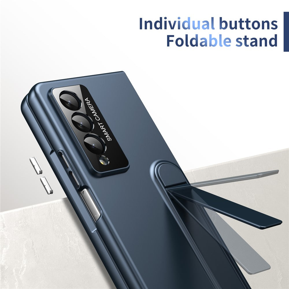For Samsung Galaxy Z Fold3 5G Case Foldable Kickstand Skin-Touch PC Phone Cover Built In Screen Protector