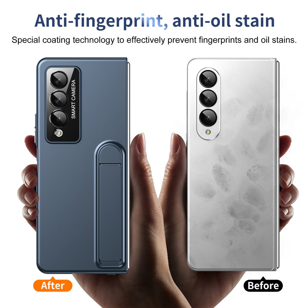 For Samsung Galaxy Z Fold3 5G Case Foldable Kickstand Skin-Touch PC Phone Cover Built In Screen Protector