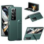 For Samsung Galaxy Z Fold3 5G Case Foldable Kickstand Skin-Touch PC Phone Cover Built In Screen Protector