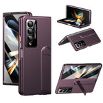 For Samsung Galaxy Z Fold3 5G Case Foldable Kickstand Skin-Touch PC Phone Cover Built In Screen Protector